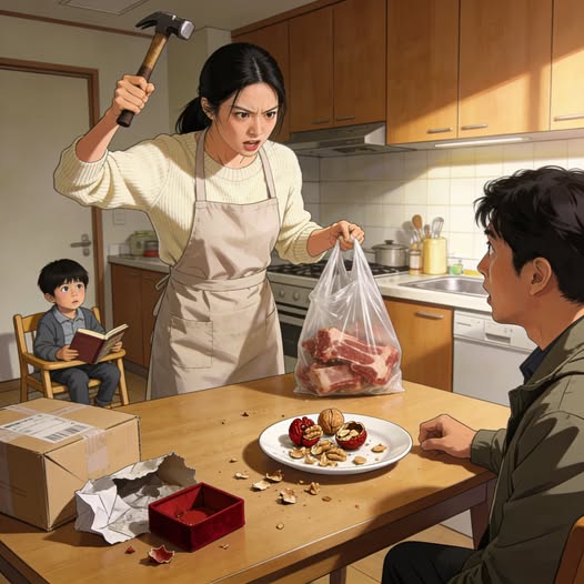 Con Tôi Muốn Ăn Sườn, Chồng Tôi Lại Mua Hạch Đào 3.500 Tệ