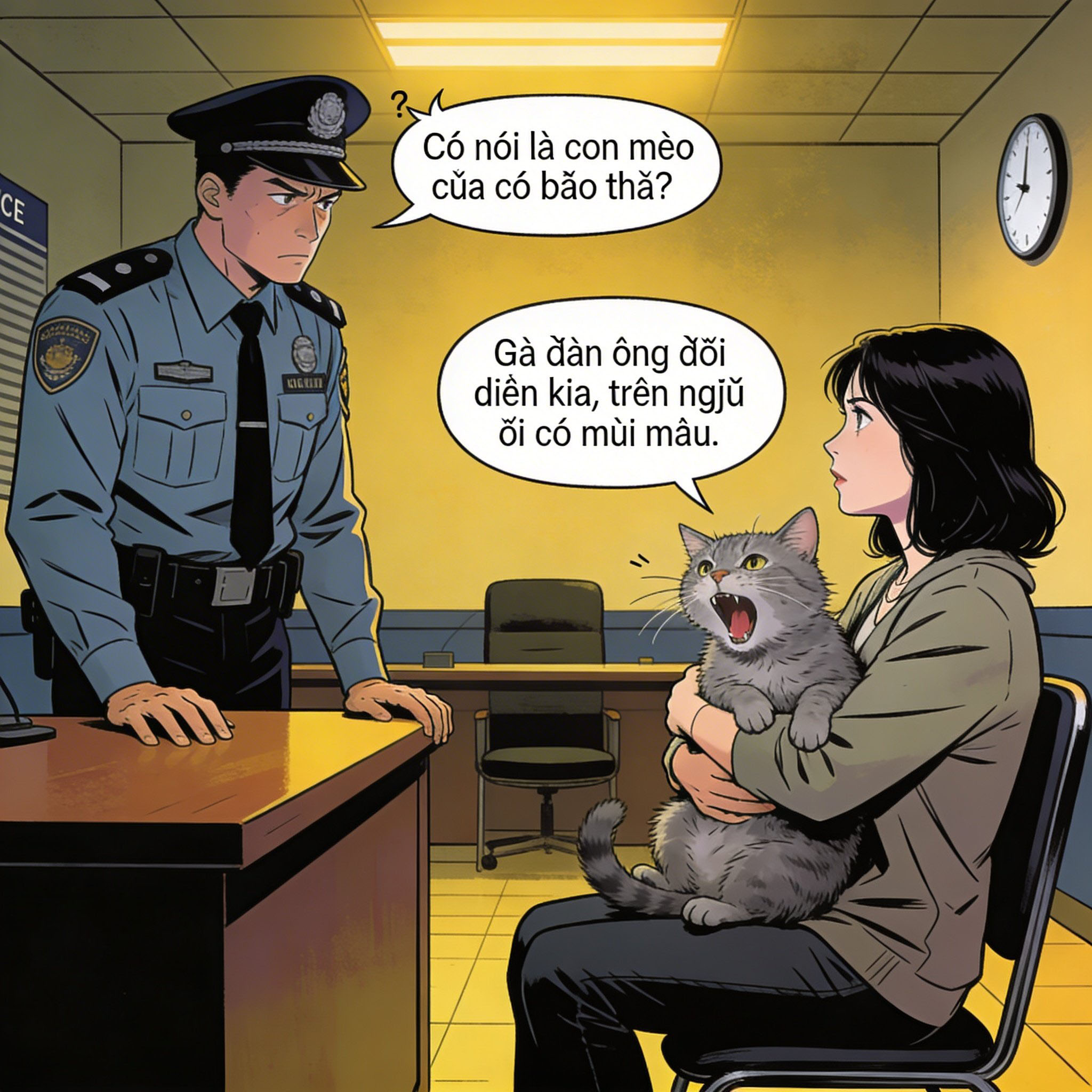 Con Mèo Của Tôi Ngửi Thấy Mùi Má u