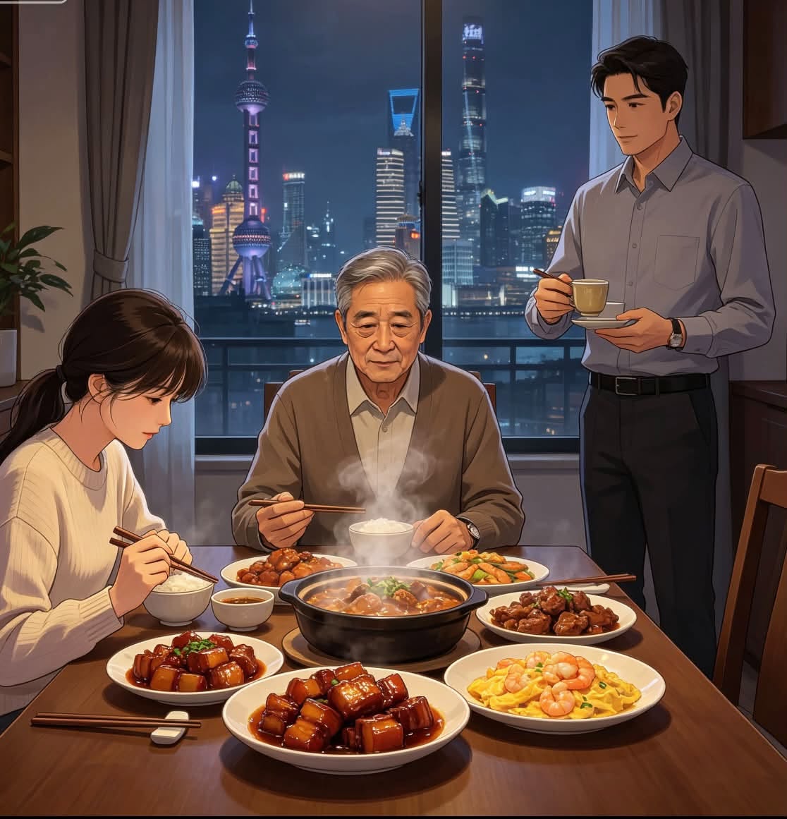 Cha Già Chống Lưng Con